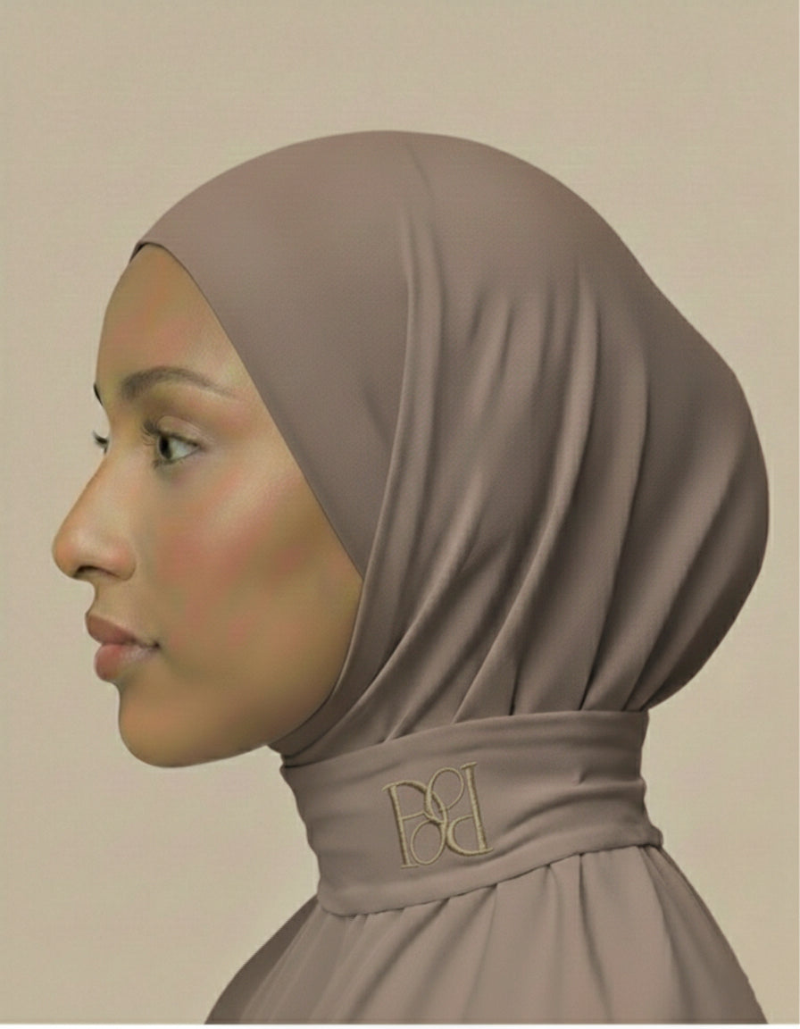 Instant hijab ash grey