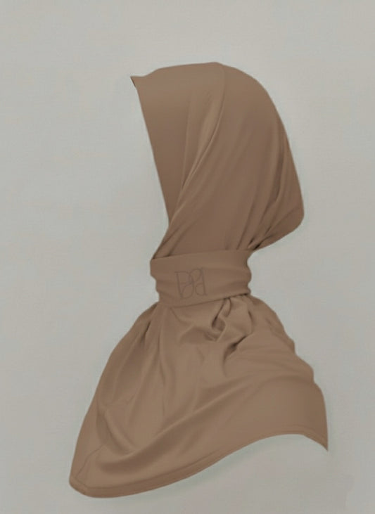 Instant hijab biscuit nude