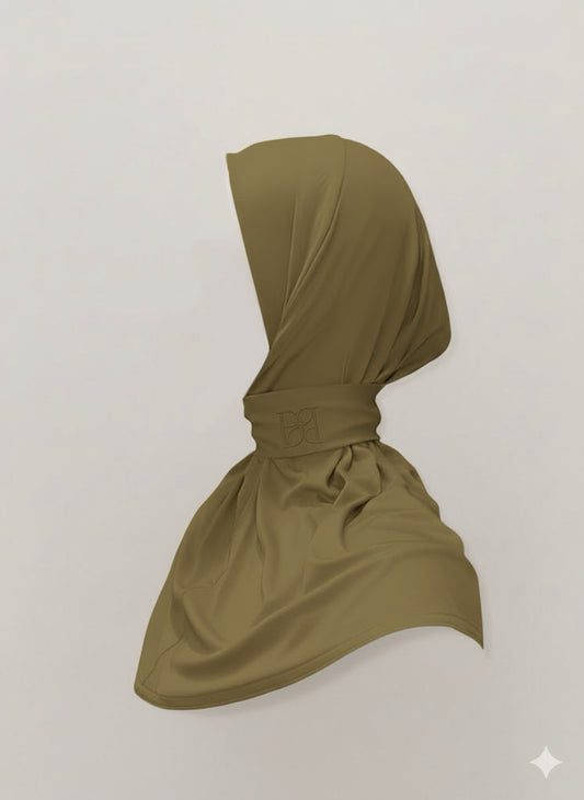 Instant hijab khaki