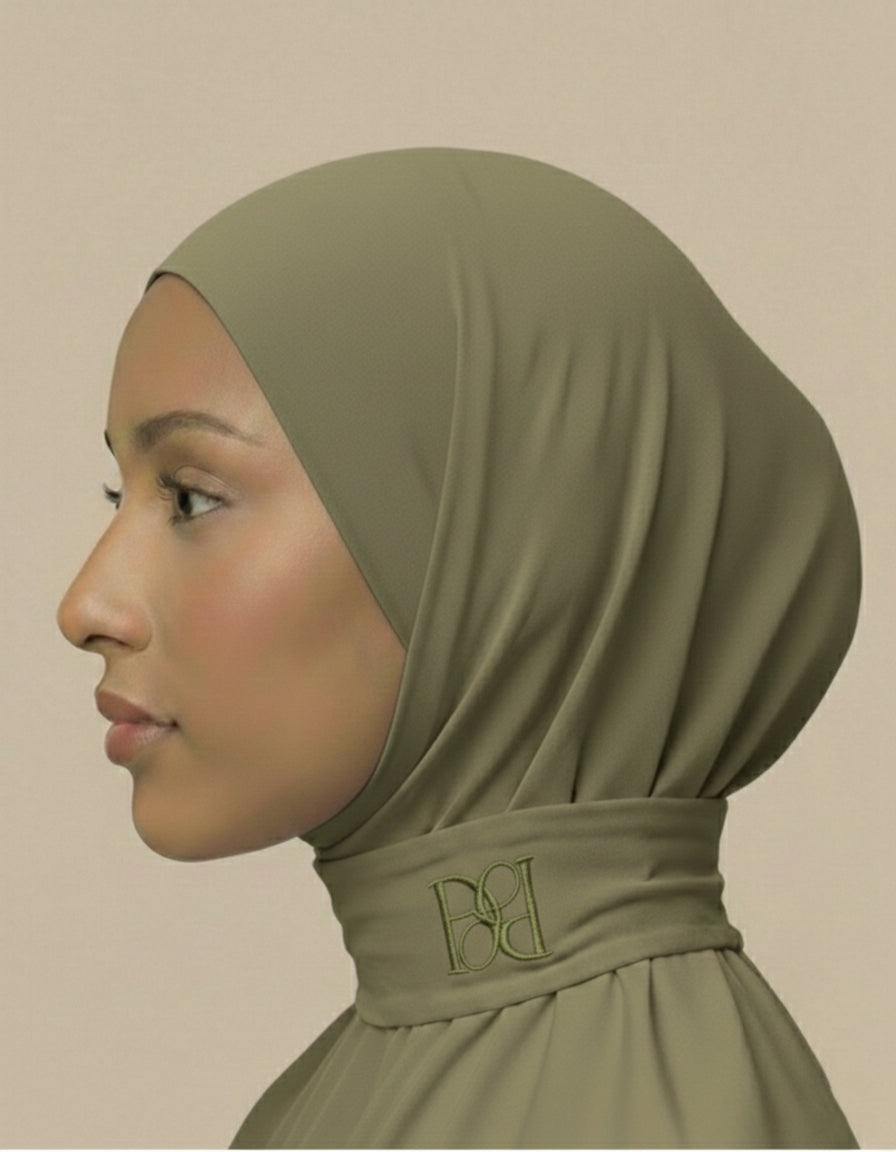 Instant hijab khaki