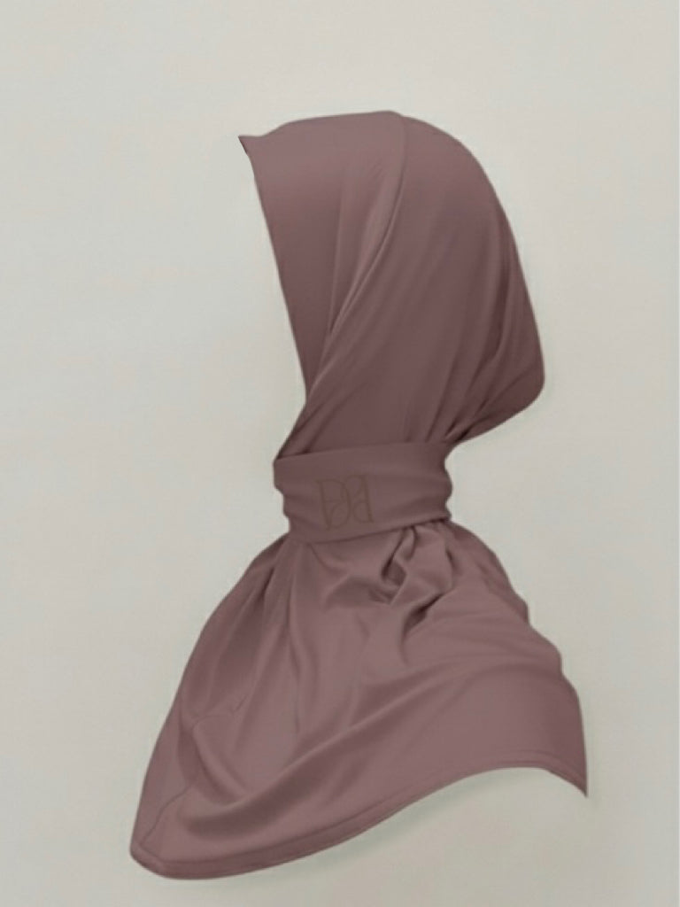 Instant hijab ash brown