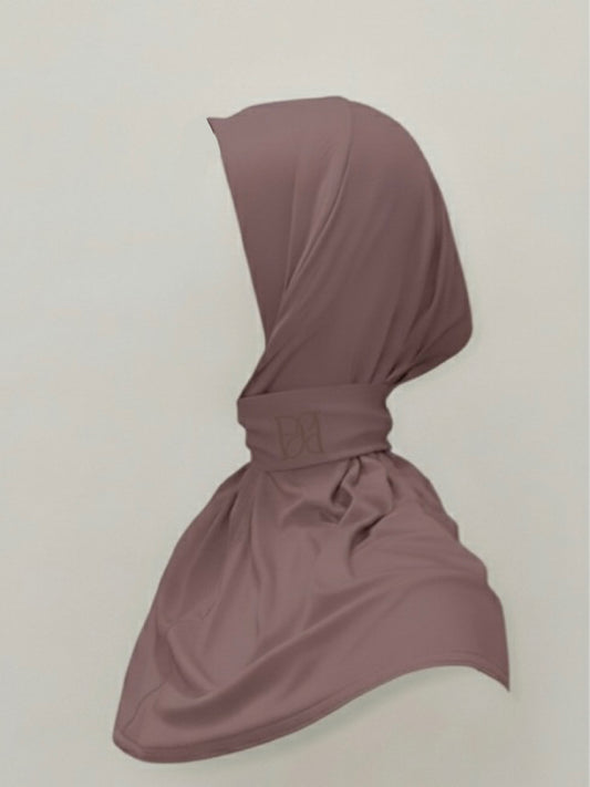 Instant hijab ash brown