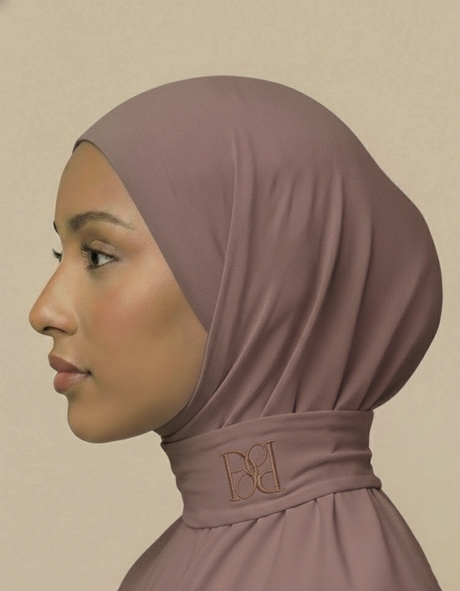 Instant hijab ash brown