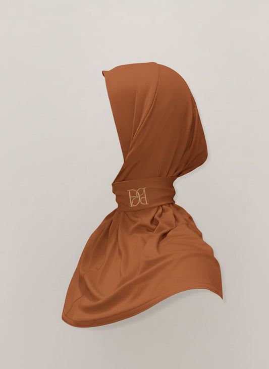 Instant hijab terracotta