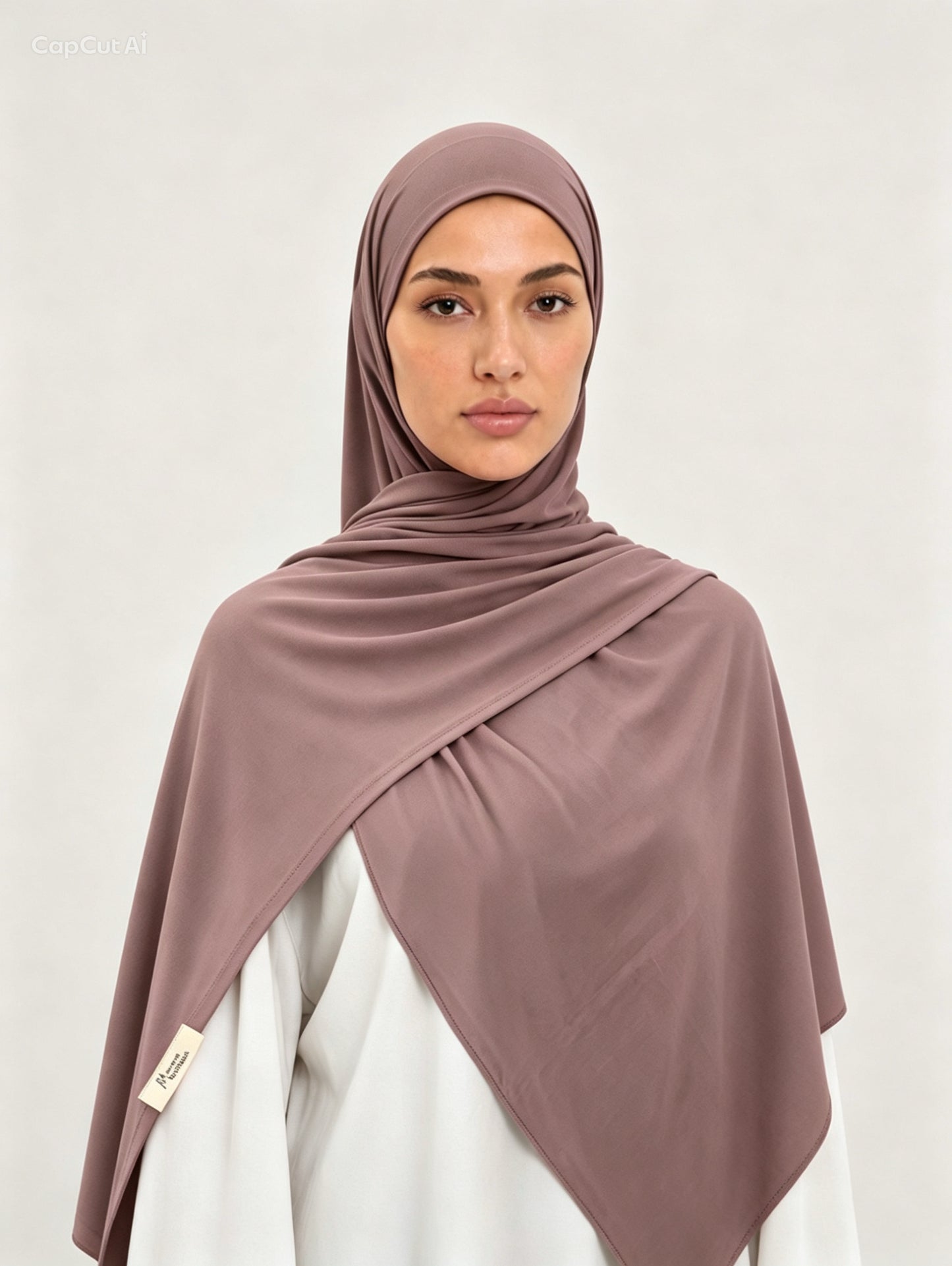 Soft jersey hijab ash brown