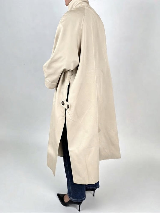 Trench cape long cream