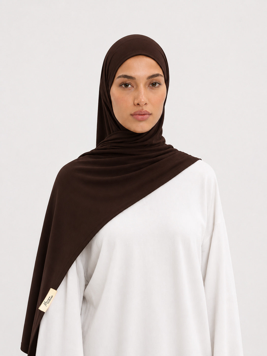 Soft jersey hijab espresso