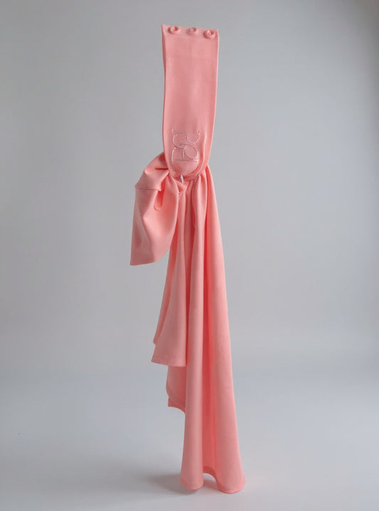 Instant hijab coral peach