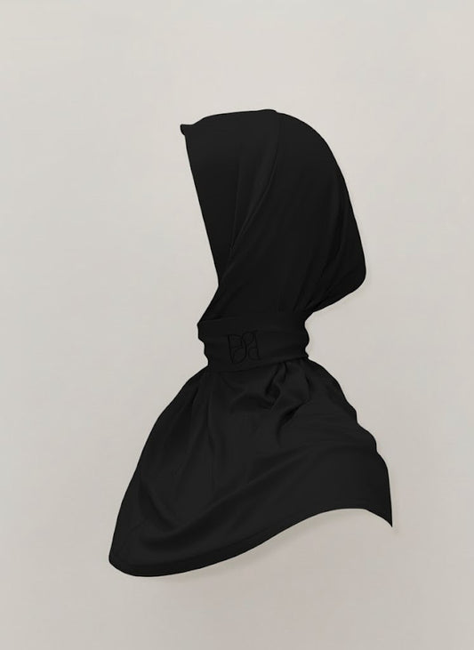 Instant hijab black