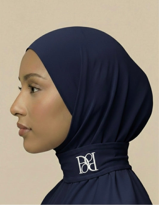Instant hijab dark navy