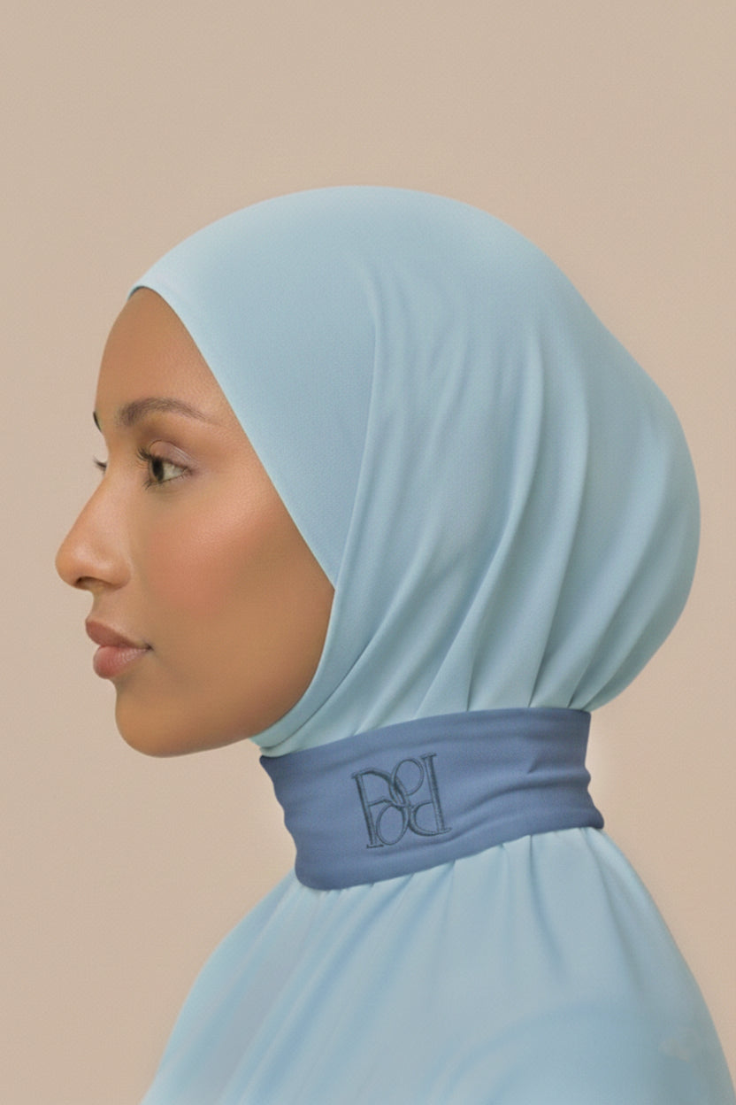 Instant hijab blue mix