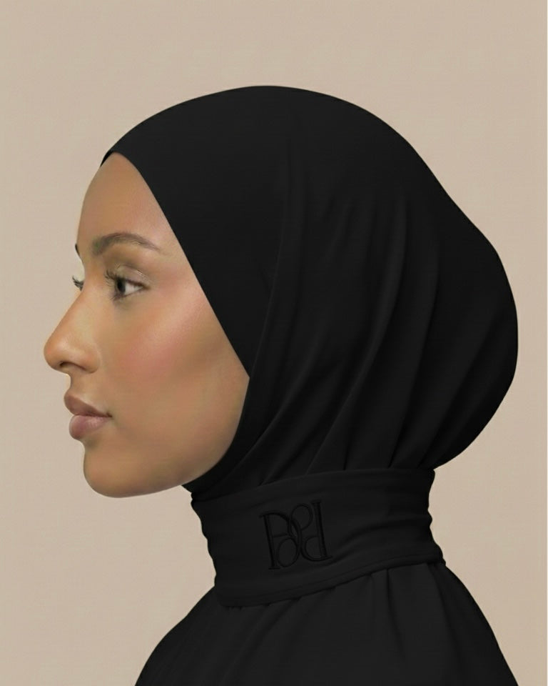 Instant hijab black