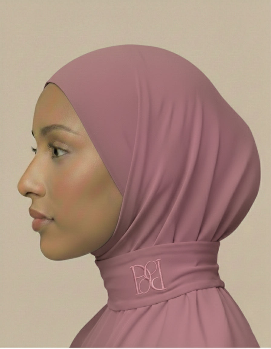 Instant hijab dusty pink