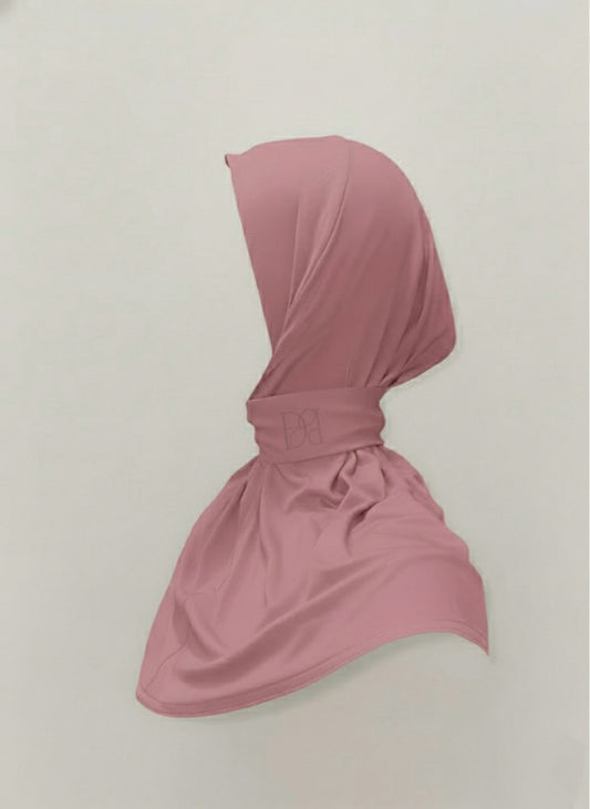 Instant hijab dusty pink