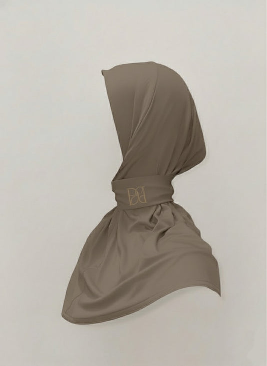 Instant hijab ash grey