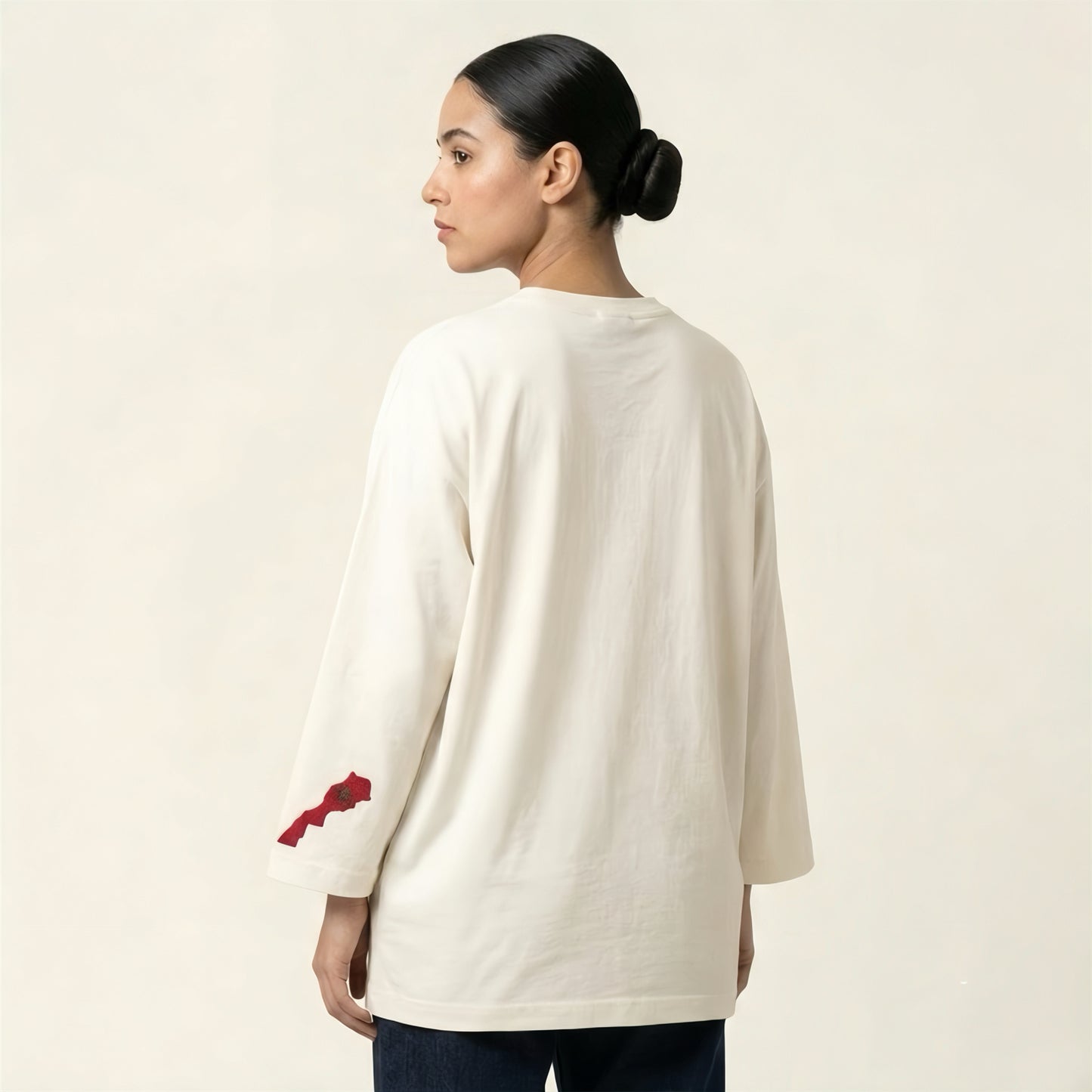 PRE-ORDER: Long sleeve shirt with morocco embroidery