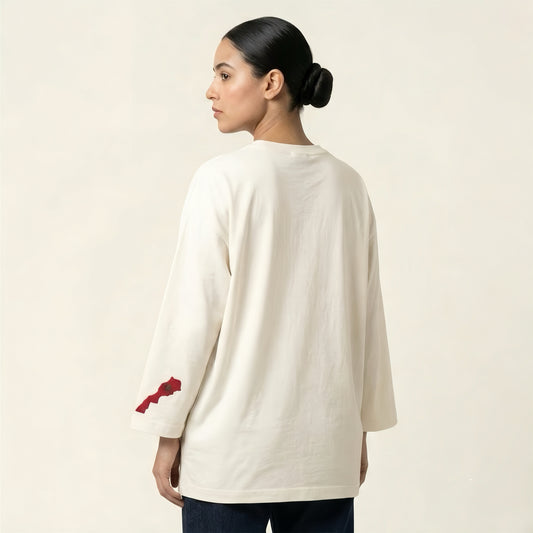 PRE-ORDER: Long sleeve shirt with morocco embroidery
