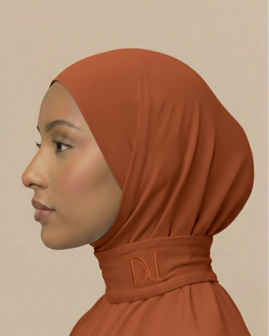 Instant hijab terracotta